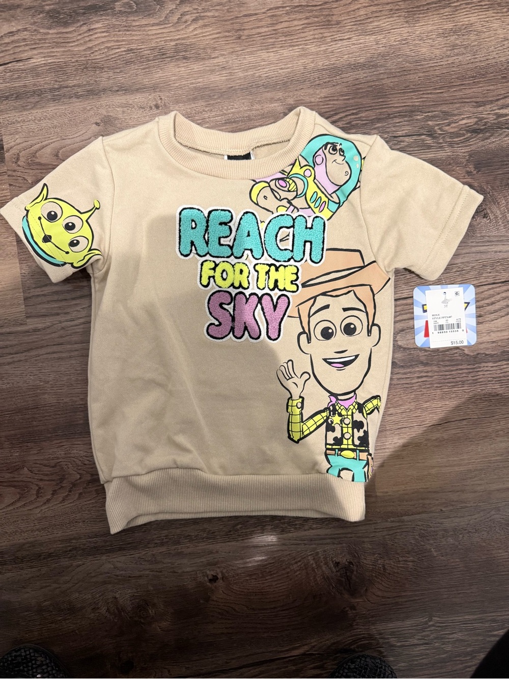 Disney Beige 'Reach for the Sky' Toy Story Short Sleeve Tee